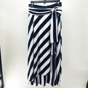 B&W stripe crinkle gauze maxi, NWOT